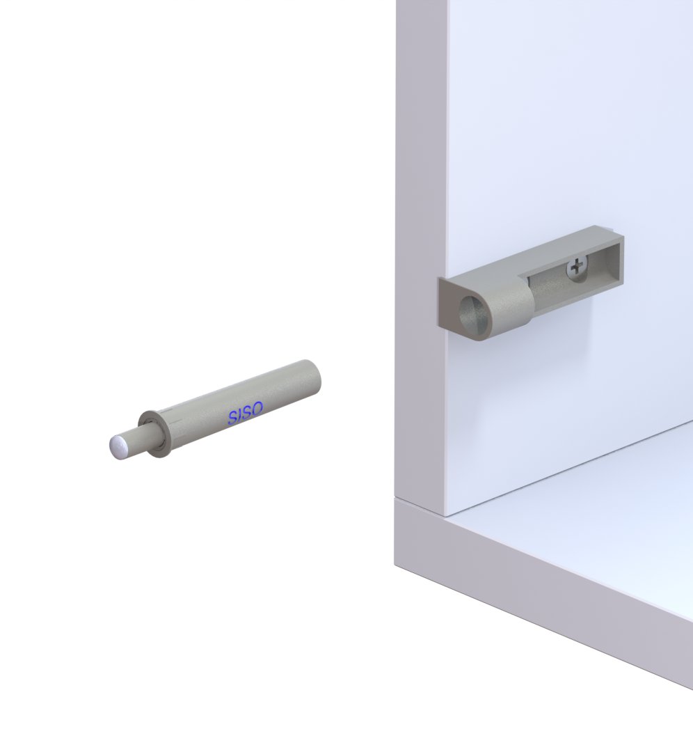 2 amortiguadores de puerta de cierre suave con placa de montaje lineal.  Para muebles atornillados - compuertas para muebles, cierre suave,  compuertas