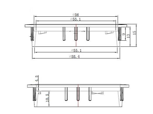 Pasacables macizo de alta calidad de zamak, Ø80 mm para escritorio con  junta de cepillo, superficie: negra. Guía de cable de mesa Apertura de  cable de