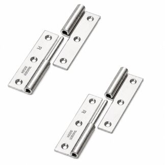 2 piezas de bisagra de alta calidad para pantalla, B-1004-1-R, altura: 75 mm, de TAKIGEN, capacidad de carga: 15 kg (34 lbs), versión: derecha. Imagen del producto