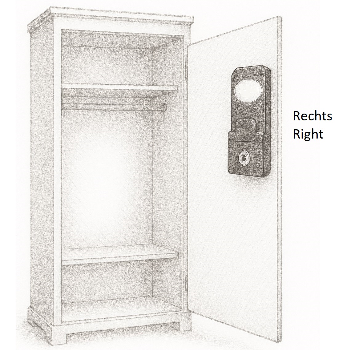 Cerradura de pago con monedero para moneda de 1 euro, diseño: cierre a la derecha, 14.60.249-1. - Imagen 5