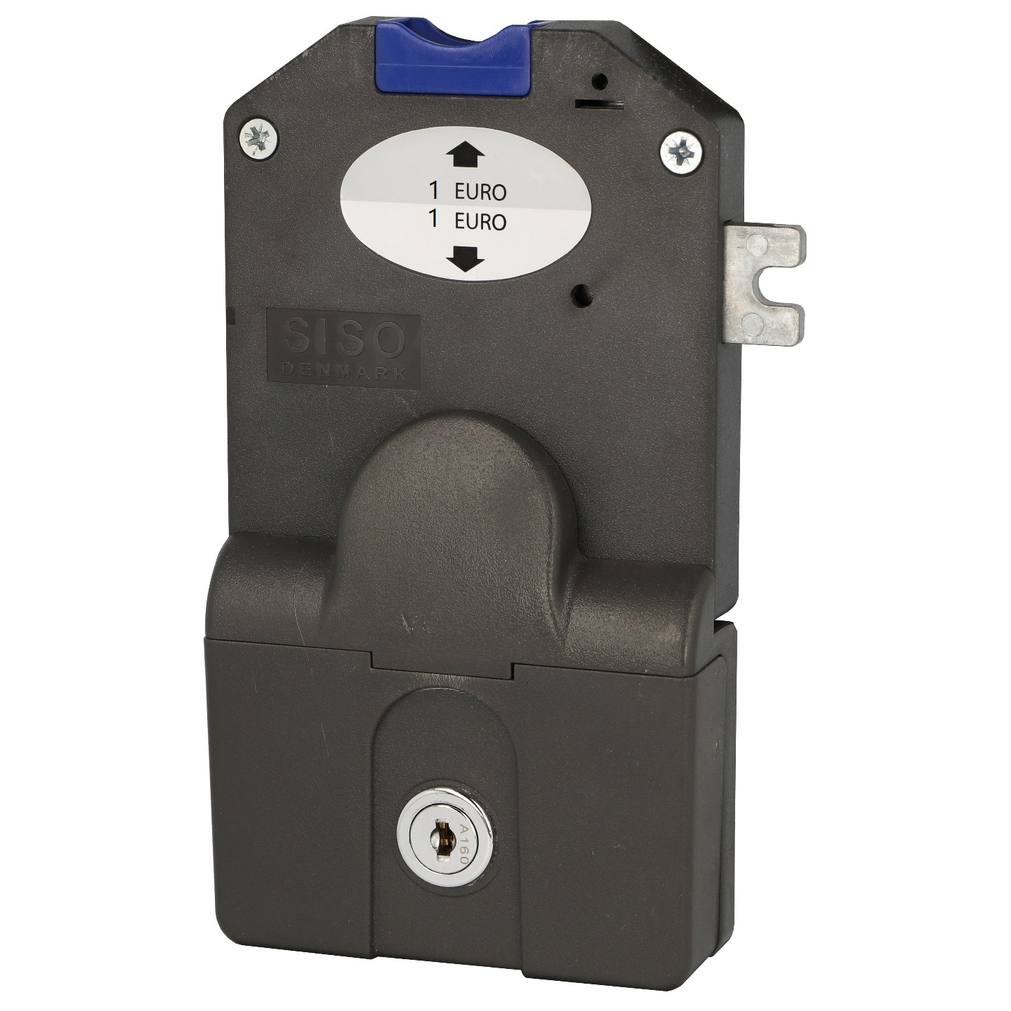 Cerradura de pago con monedero para moneda de 1 euro, diseño: cierre a la derecha, 14.60.249-1.