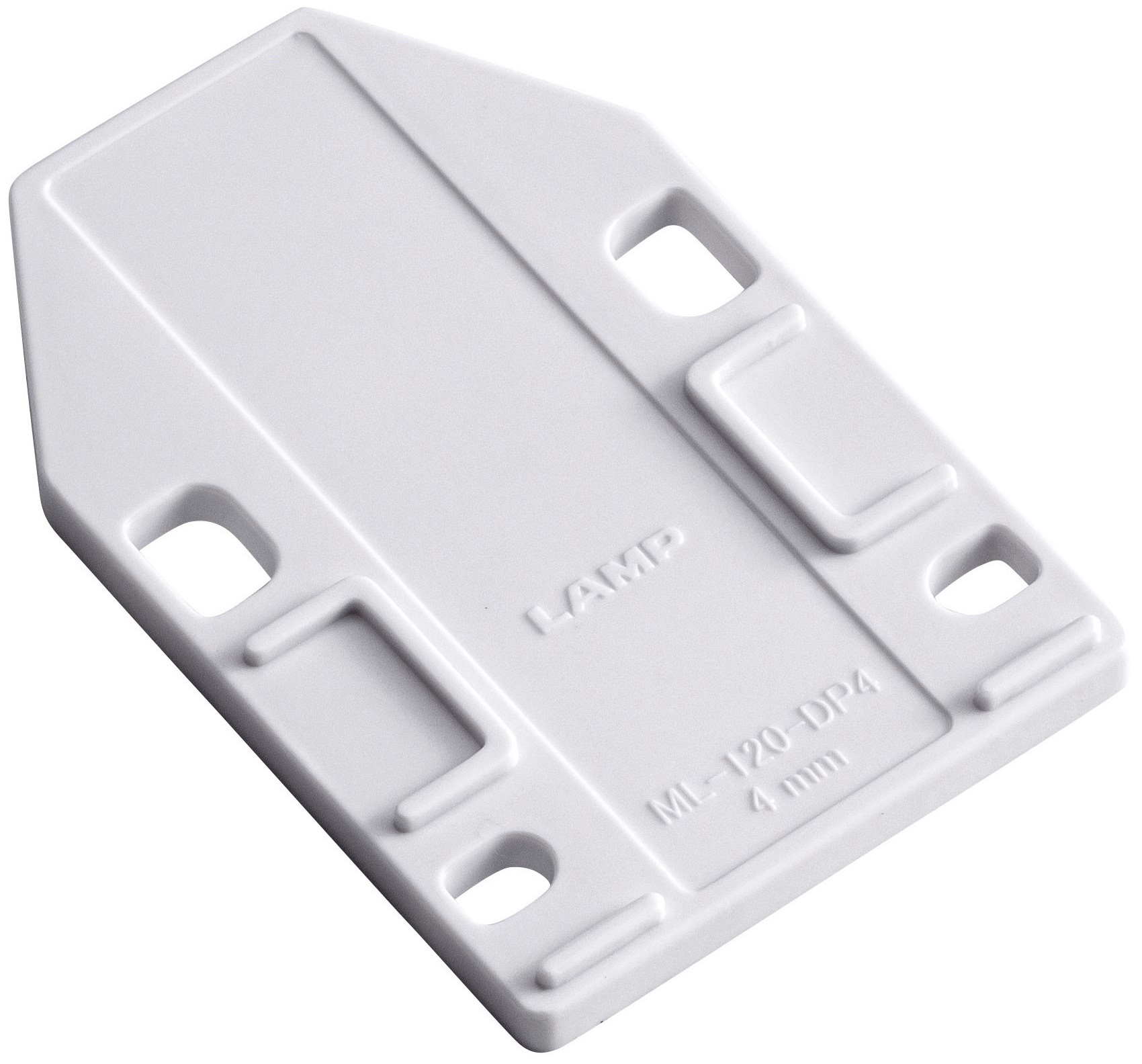 Placa espaciadora de 4 piezas, de poliacetal, superficie: blanca, 70 mm (2-3/4"), ML-120-DP4-WT. Placa de compensación para mosquetones magnéticos ML-120BR, ML-120W y ML-120BL de Sugatsune, de Sugatsune / LAMP® (Japón) - Imagen 4