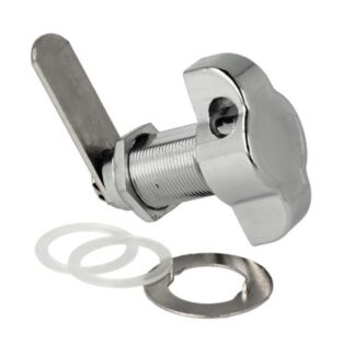 Cerradura de cerrojo para candado con función de manija, 32 mm (1,3"), versión: derecha, 14.04.589-0. Cerradura de tornillo giratorio para candado con función de manija para taquillas, armarios de chapa, armarios de taquillas, armarios de taquillas y mucho más, de SISO Denmark