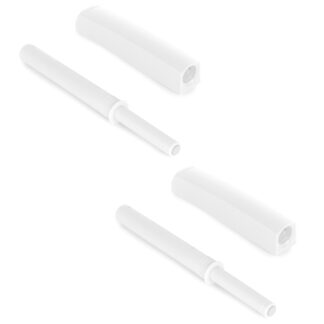 Elegante mosquetón de 2 piezas con carcasa de montaje, superficie: blanco, versión: no magnética, 1900215. Abridor de puerta push-to-open estable para puertas de muebles, puertas de armarios, solapas y mucho más, by EMUCA