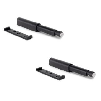 Elegante cierre a presión de 2 piezas, superficie: negro, 62 mm (2-7/16"), versión: no magnética, 2033817. Cerradura a presión robusta para puertas de muebles, puertas de armarios, solapas y mucho más, by EMUCA