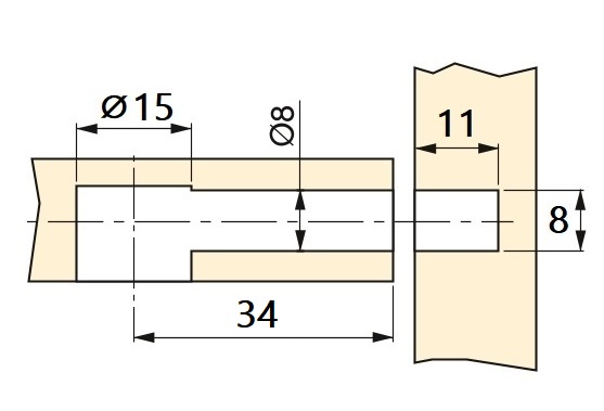 20 pernos de expansión, de acero y plástico, superficie: galvanizado, 31,6 mm (1-1/4"), 5912905. Anclaje de conexión extensible para conectores excéntricos, estantes, piezas de armarios y mucho más, de EMUCA - Imagen 4