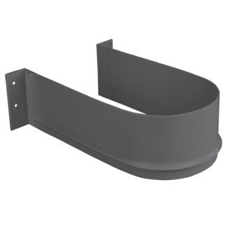 Sifón curvo recortado, de plástico, superficie: gris antracita, 3044423. protección de sifón para mueble de lavabo, mueble de cocina, mueble de baño, sifón, desagüe y mucho más, by EMUCA