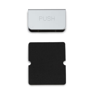 Contraplaca para vidrio de 6 mm de espesor, fabricada en acero, superficie: cromada, 40 mm (1-37/64"), K-130CR y K-130-P6. Contraparte para puerta de vitrina, papamoscas magnético y mucho más, de Sugatsune / LAMP® (Japón)