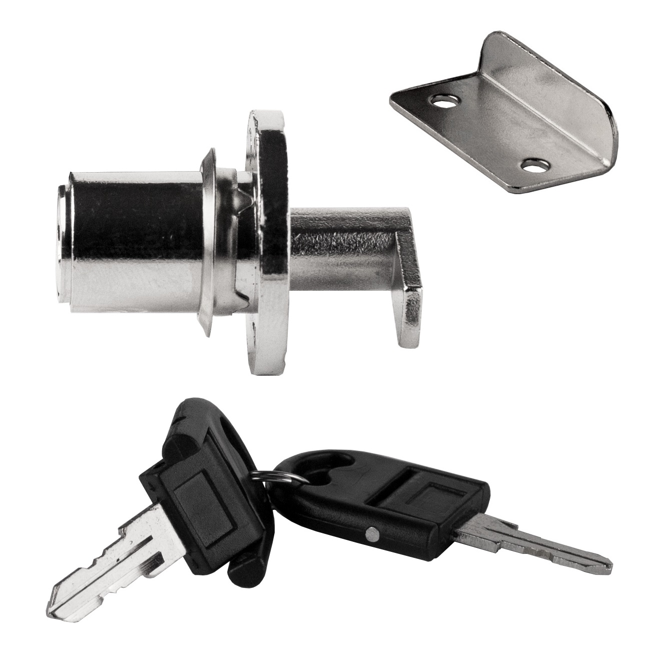 Cerradura de solapa de alta calidad, fabricada en Zamak, versión: con sistema de llave maestra J11, 14.03.004-1.