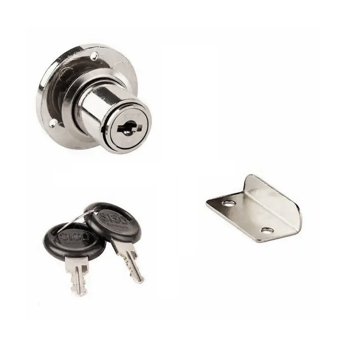 Cerradura de solapa de alta calidad, fabricada en Zamak, versión: sin sistema de llave maestra, 14.03.005-0.