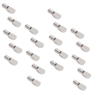 20 piezas de soportes de base de cubo de alta calidad, de acero, superficie: niquelado, soportes de estantes de 5062107. para filas de agujeros, estantes, estantes, estantes de armarios, estantes y mucho más, de EMUCA