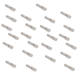 20 piezas de soportes de estantería de cubo de alta calidad, de acero, superficie: niquelado, 8049707. soportes de estantería para fila de agujeros, estantes, estantes, estantes de armarios, estantes y mucho más, de EMUCA