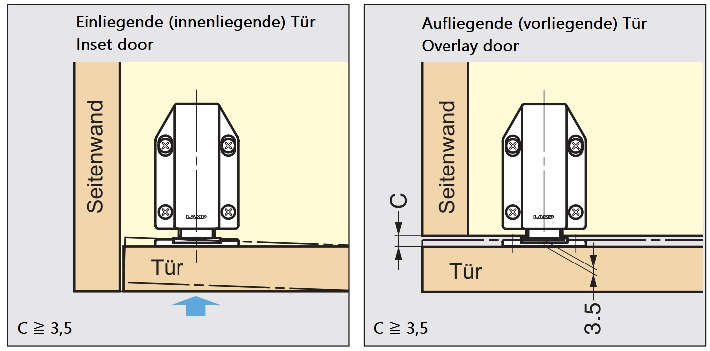 2 piezas de cierres magnéticos, incl. contraplaca, superficie: marrón, 38 mm (1-1/2"), versión: con émbolo largo, ML-120BR. Abridor de puertas push-to-open para puertas de muebles, puertas de armarios y mucho más, de Sugatsune / LAMP® (Japón) - Imagen 3
