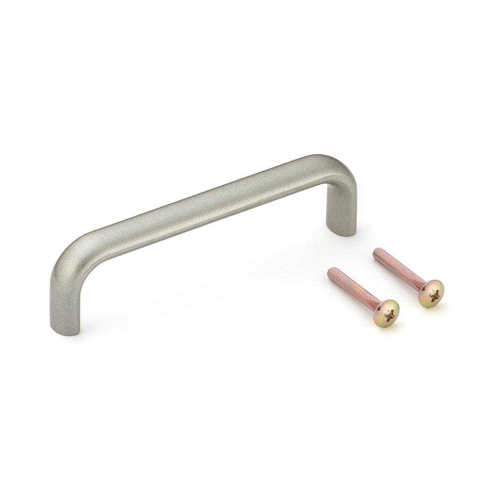 Mango de muebles sólidos de alta calidad hecho de aleación de aluminio duradera, niquelado, mate satinado, 108 mm (4.3") KK-H110SNI. Tirador KK-H110SNI para mueble de cocina, mueble de salón, mobiliario de oficina, muebles de dormitorio, by Sugatsune / LA