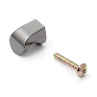 Manija de pomo para muebles de aleación de zinc de alta calidad, acabado: níquel negro, 21 mm (0,9") MKZ-21BNI. Pomo de mango de aleación de zinc para cajón, puerta de muebles, gabinete de cocina, gabinete de oficina y mucho más, por Sugatsune / LAMP® (Japón)