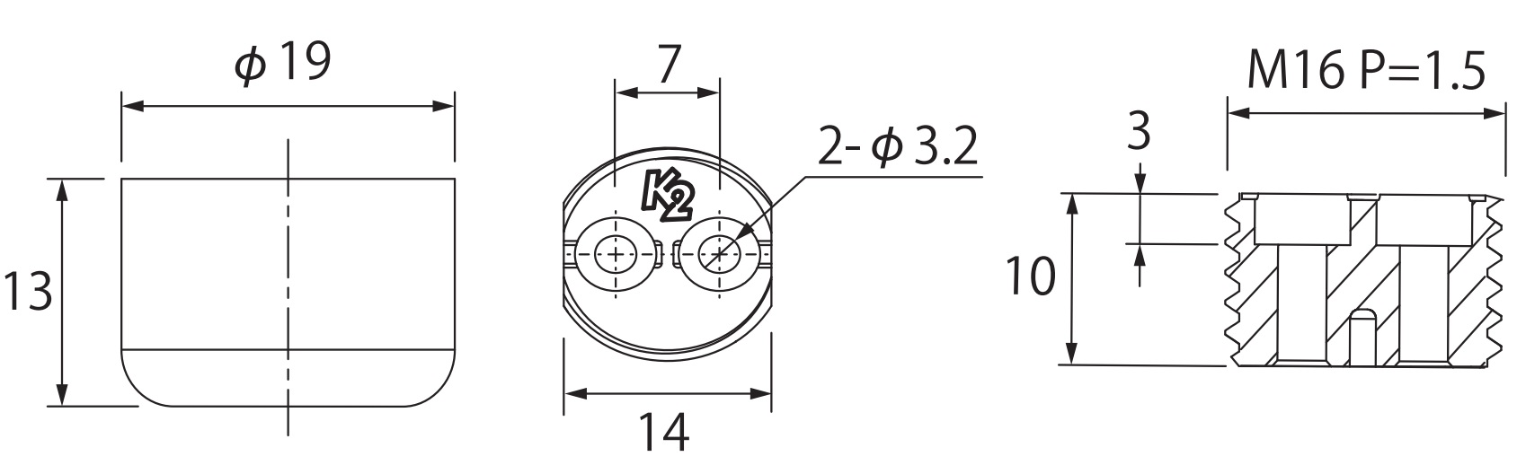 Ajustador robusto de mobiliario de 4 piezas, capacidad de carga: 400 kg (882 lbs), superficie: negra, ⌀19 mm (3/4"), versión: estándar, B571-19-BK. Pie ajustable para patas de mesa, patas para muebles, patas para armarios y mucho más, por Kojima (Japón) - Imagen 2