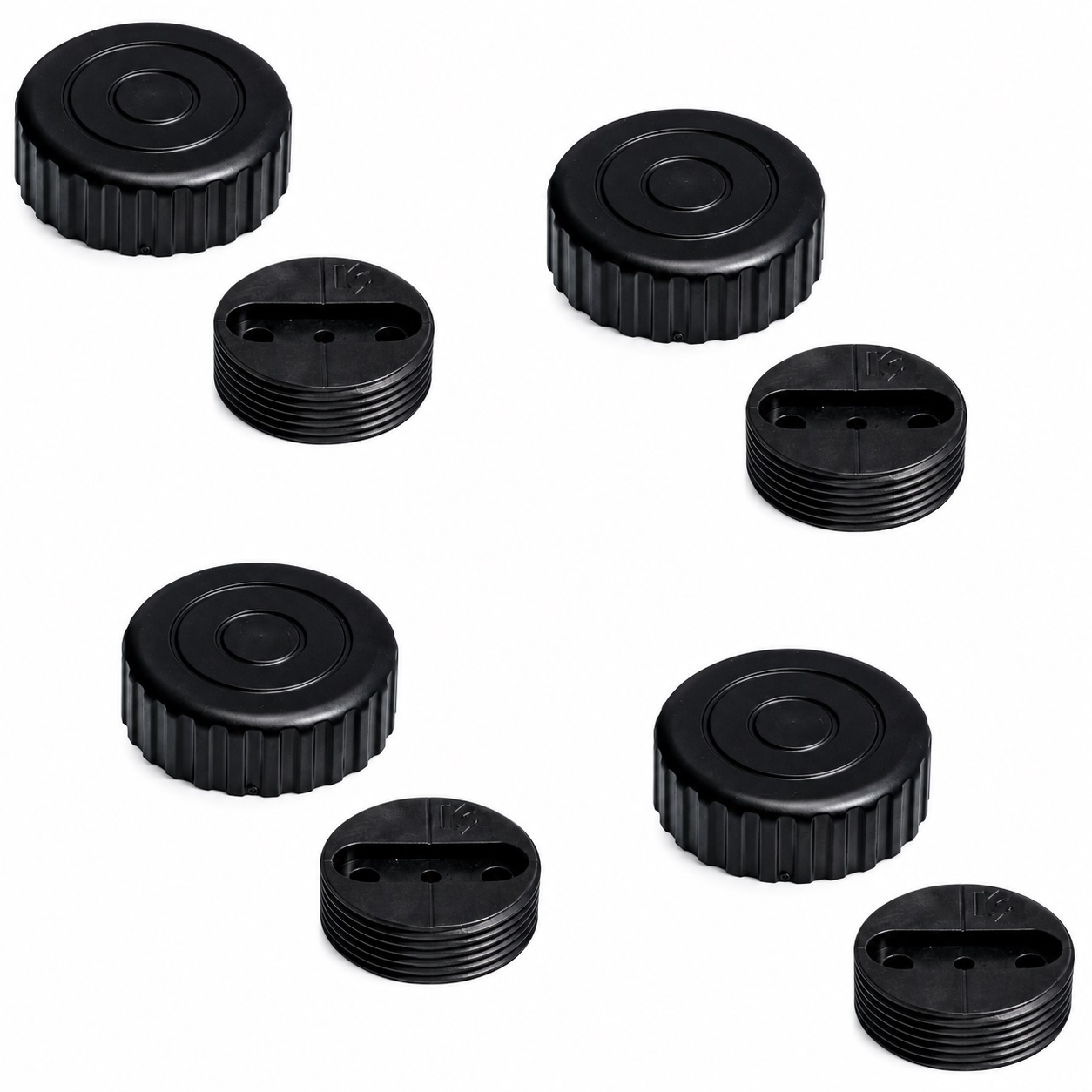 4 Stück robuster Möbelversteller, B571-40-BK, Durchmesser: ⌀40 mm, von Kojima, Tragkraft: 800 kg (1764 lbs), schwarz, Ausführung: Standard. Produktbild
