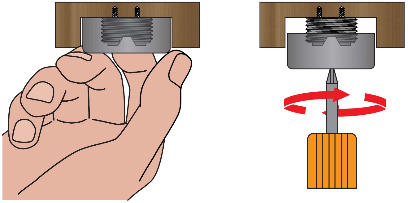 4 piezas de ajustador robusto para muebles, capacidad de carga: 600 kg (1323 lbs), superficie: blanca, ⌀25 mm (63/64"), versión: con vaso Phillips para destornillador, B572-25-WH. Pie ajustable para muebles y mucho más, por Kojima (Japón) - Imagen 7