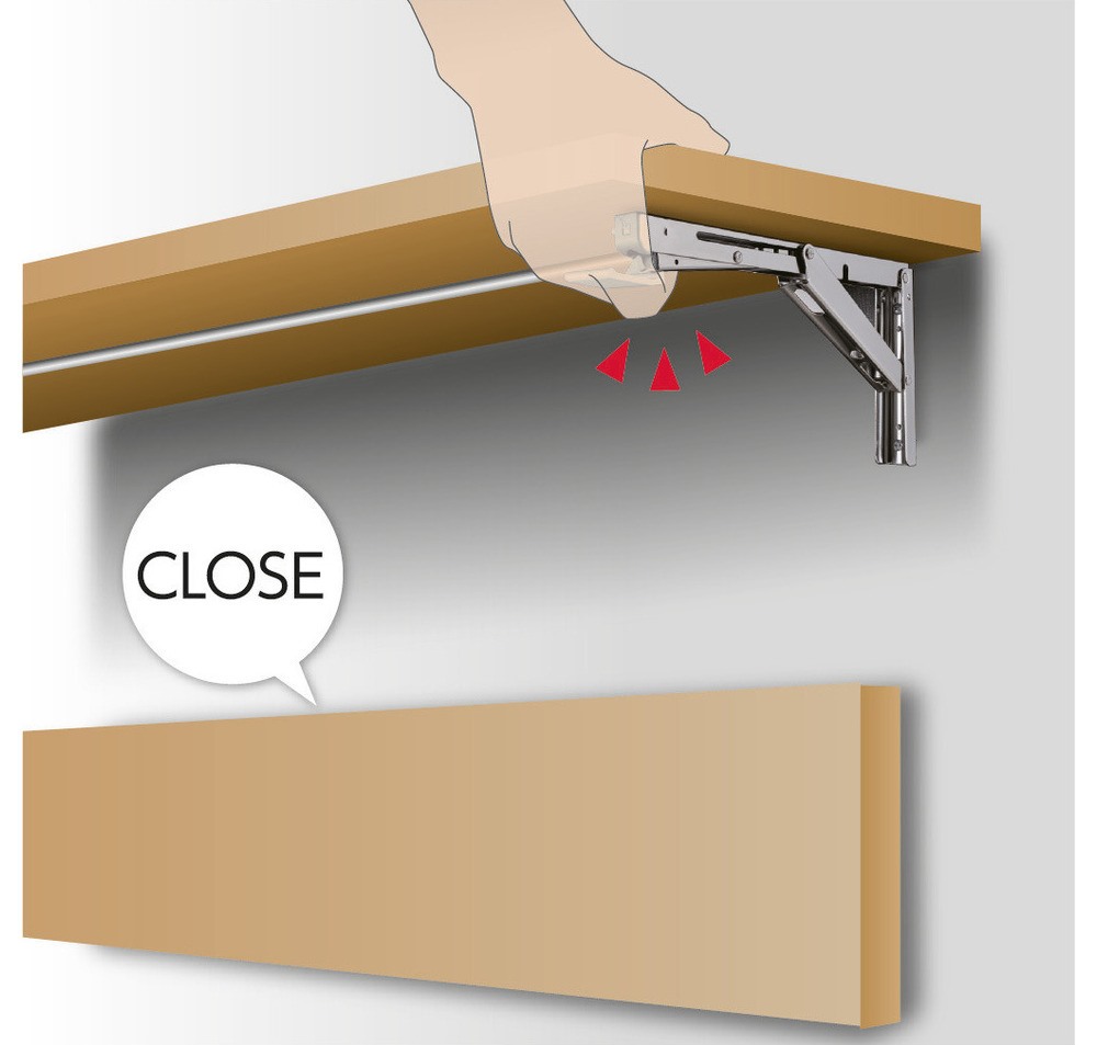Práctica biela, versión: para dos consolas plegables, EB-907560 y EB-907572. Palanca de conexión con una sola mano para la consola plegable Robust Soft by ROCA y EB-DA, de Sugatsune / LAMP® (Japón) - Imagen 6