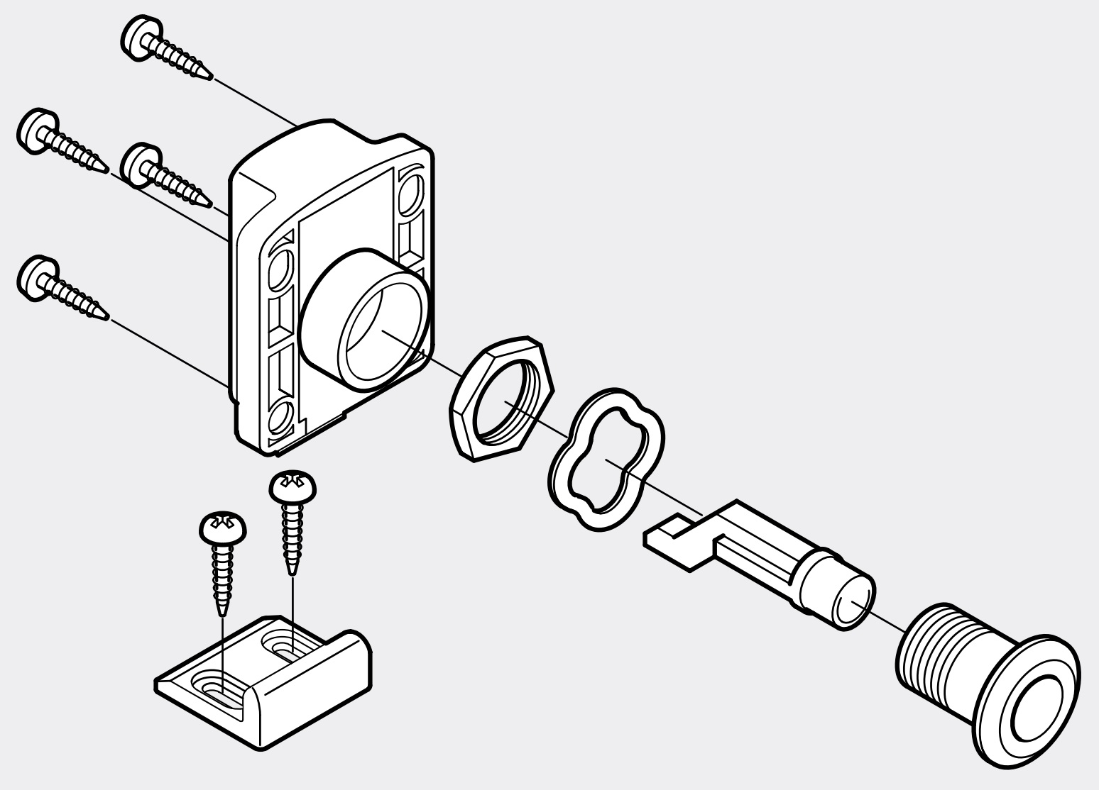 Cierre de pulsador para espesores de puerta de 18 a 21 mm, superficie: marrón, SL-B211-BR. Push-Latch para conversión de vehículos recreativos, interiores de yates, muebles de caravanas y mucho más, por Sugatsune / LAMP® (Japón) - Imagen 4