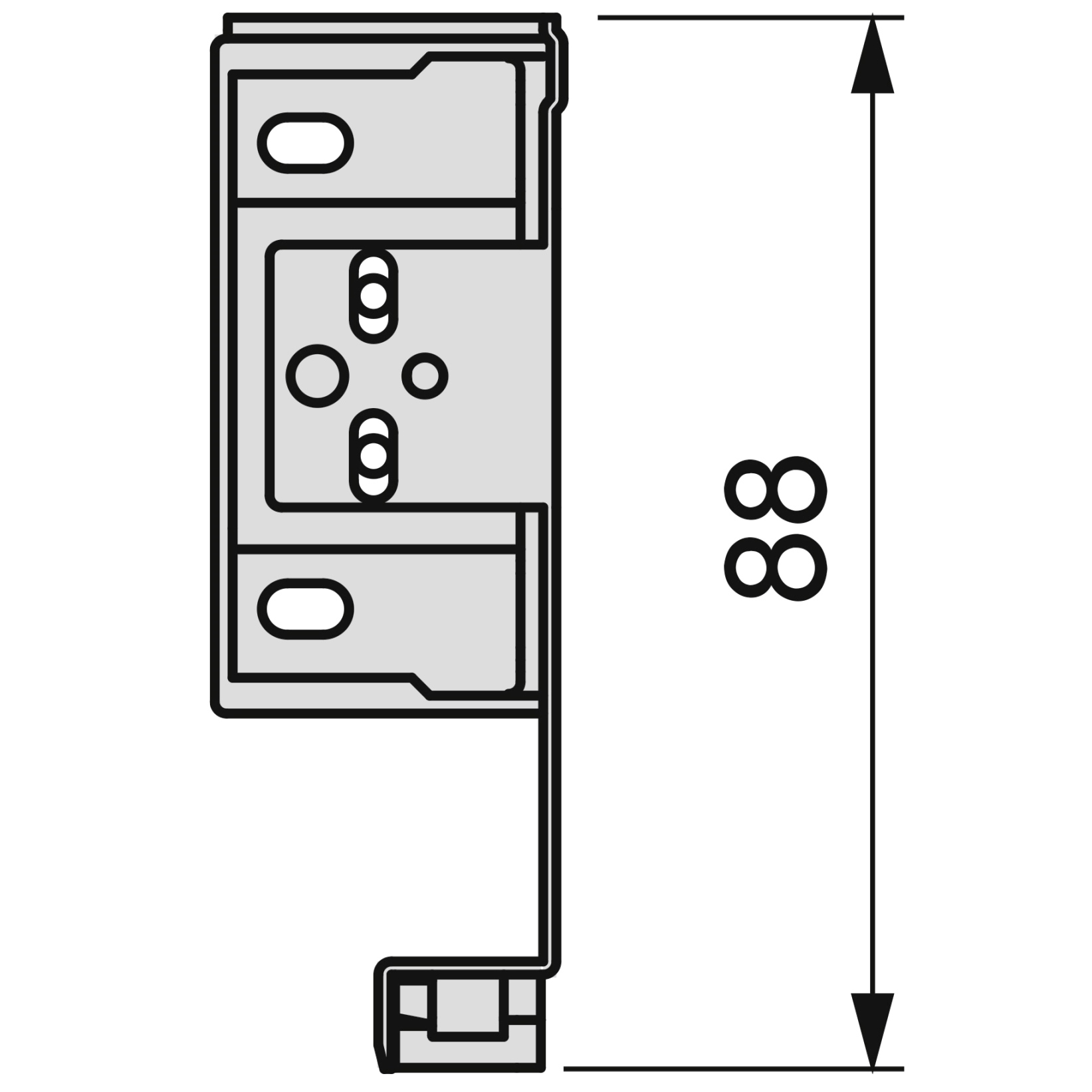 Juego de cajones, con marcos extra finos, altura: 88 mm (3-15/32"), superficie: blanca, 340 mm (13-25/64"), versión: extensión parcial con apertura empujable, 3275112. cajones para muebles de cocina y mucho más, por EMUCA - Imagen 4