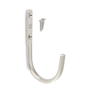 Gancho de pared de alta resistencia de acero inoxidable SUS304 de alta calidad, 72 mm (2,9"), XL-CUJ70TT. Gancho toallero V2A para baño, piscina, construcción naval, autocaravana, zona exterior, ambiente húmedo y mucho más, de Sugatsune / LAMP® (Japón)