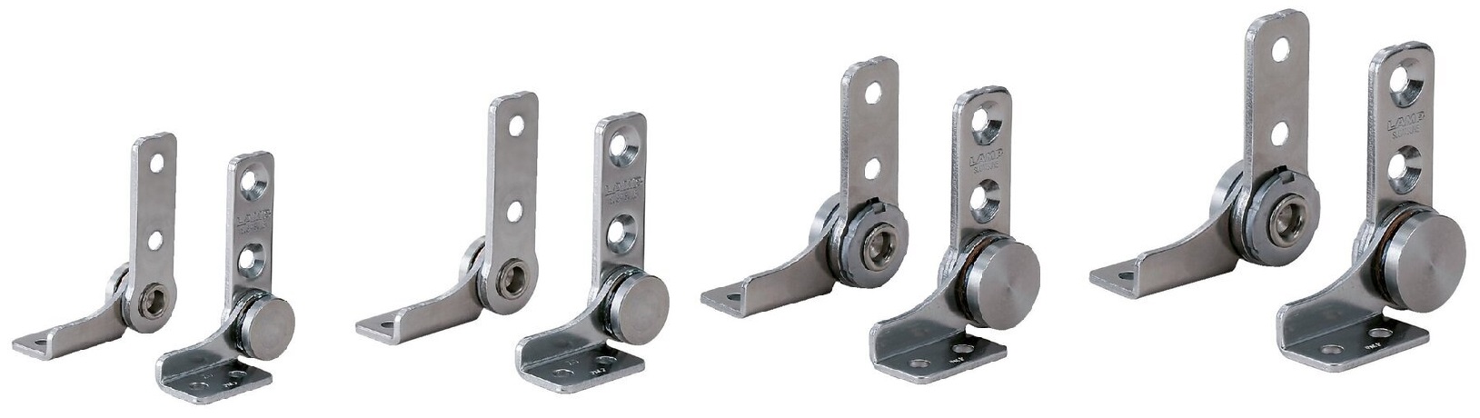Conjunto de 2 bisagras de fricción (izquierda + derecha), par motor: 6 N·m, HG-TB30. 2 bisagras de fricción de alta calidad para tapas de dispositivos, solapas de muebles, carcasas de monitores y mucho más, por Sugatsune / LAMP® (Japón) - Imagen 5