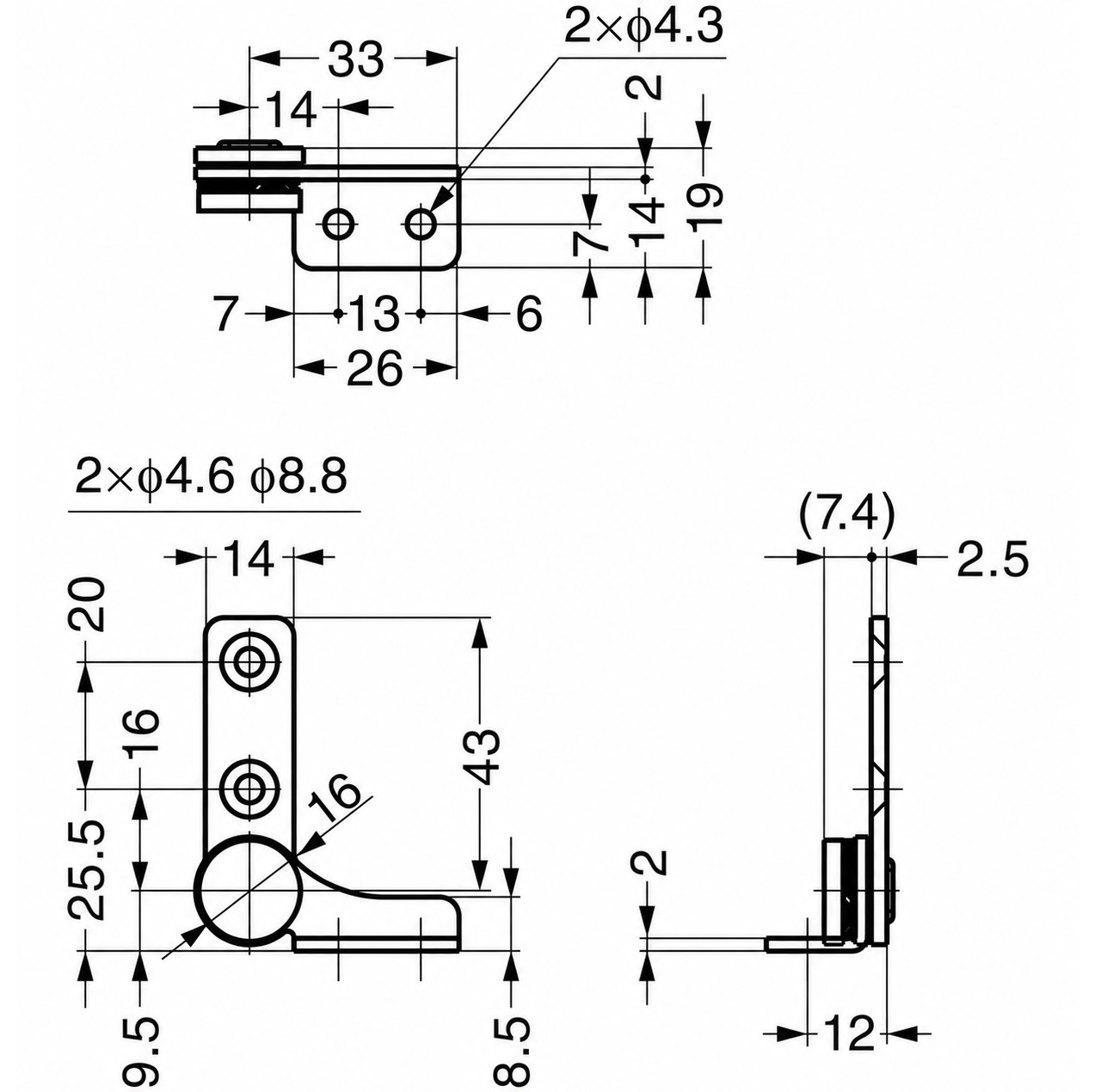 Conjunto de 2 bisagras de fricción (izquierda + derecha), par motor: 6 N·m, HG-TB30. 2 bisagras de fricción de alta calidad para tapas de dispositivos, solapas de muebles, carcasas de monitores y mucho más, por Sugatsune / LAMP® (Japón) - Imagen 4