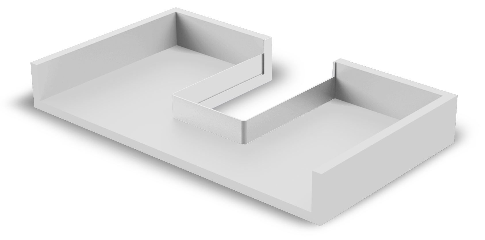 Recorte de sifón de alta calidad, de plástico, superficie: blanco, 3011915. Protección de sifón rectangular para mueble de lavabo, armario de cocina, mueble de baño, sifón, desagüe y mucho más, de EMUCA - Imagen 4