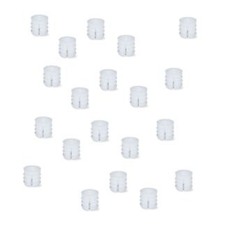 20 piezas de manguito de expansión de alta calidad con rosca interna M6, fabricado en nylon (PA), 10 mm (25/64"), 9007920. Práctico inserto de rosca de expansión para piezas de madera, uniones de muebles, carcasas de electrónica y mucho más, de EMUCA