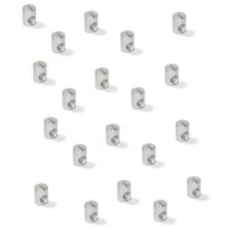 20 piezas de robusto taco transversal con rosca M6, de acero, 14 mm (35/64"), 6170105. Práctica tuerca de rosca transversal para el montaje de muebles, construcción de estanterías, conexión de camas, construcción de armarios y mucho más, de EMUCA