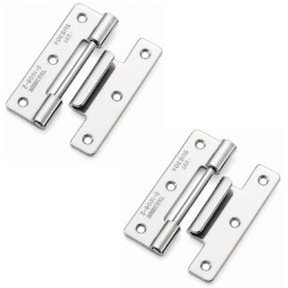 2 piezas de bisagra de alta calidad para empujar, fabricadas en acero inoxidable SUS304, capacidad de carga: 6 kg (14 lbs), 50 mm (1-31/32"), B-1006-2. Bisagra robusta de elevación para puertas de barcos, escotillas de mantenimiento y mucho más, por TAKIGEN (Japón)