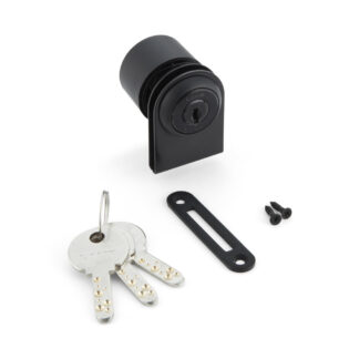 Cerradura de palanca, para puertas de cristal, serie Million Lock, con llave similar 1310GL-BL-D, de Sugatsune / LAMP (Japón)
