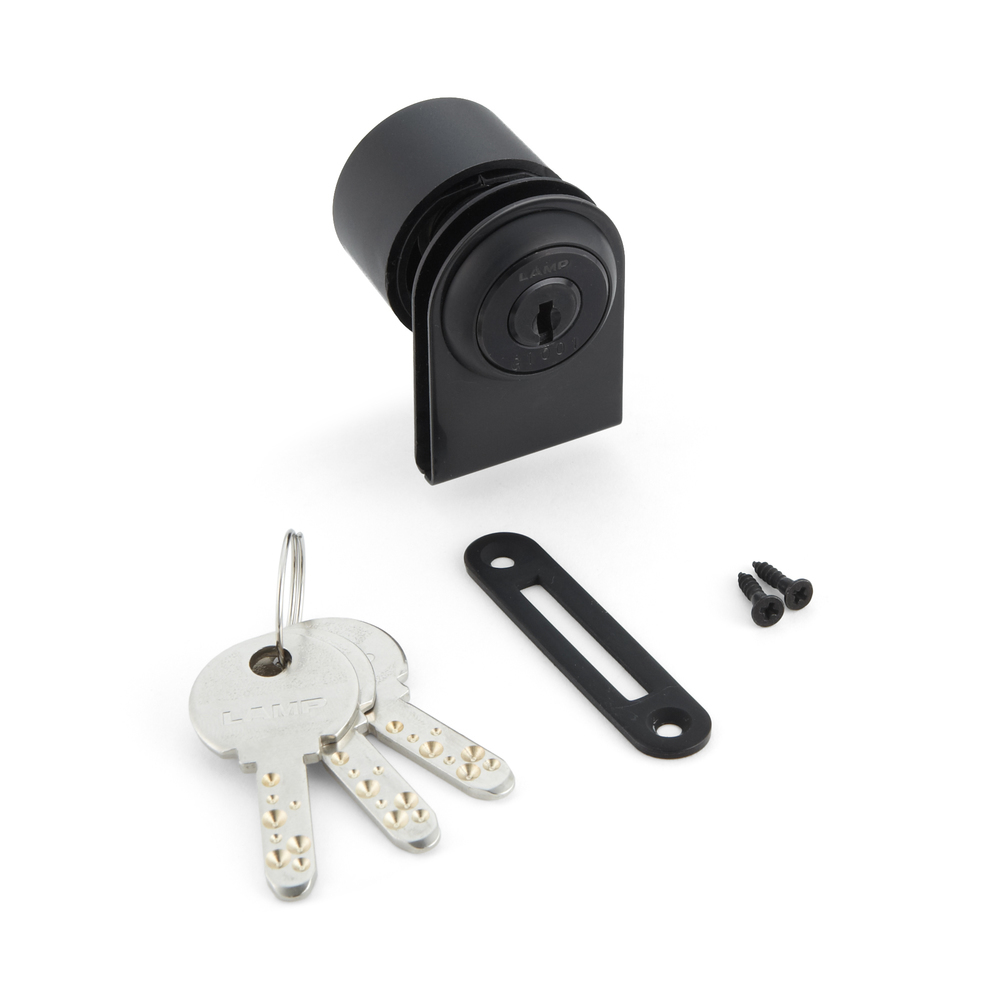 Cerradura de palanca, para puertas de cristal, serie Million Lock, con llave 1310GL-BL-B, de Sugatsune / LAMP (Japón)