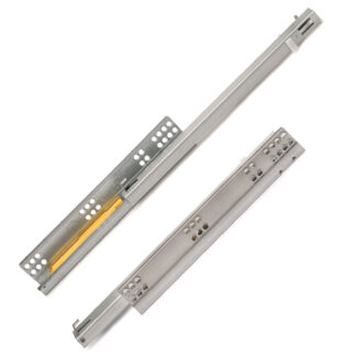 Guías bajo el suelo, capacidad de carga: 25 kg (56 lbs), 450 mm (17-23/32"), Diseño: Extensión parcial con push-to-open, 3123405. Extraíbles bajo el suelo de alta calidad para cajones de madera, estantes de madera y mucho más, de EMUCA