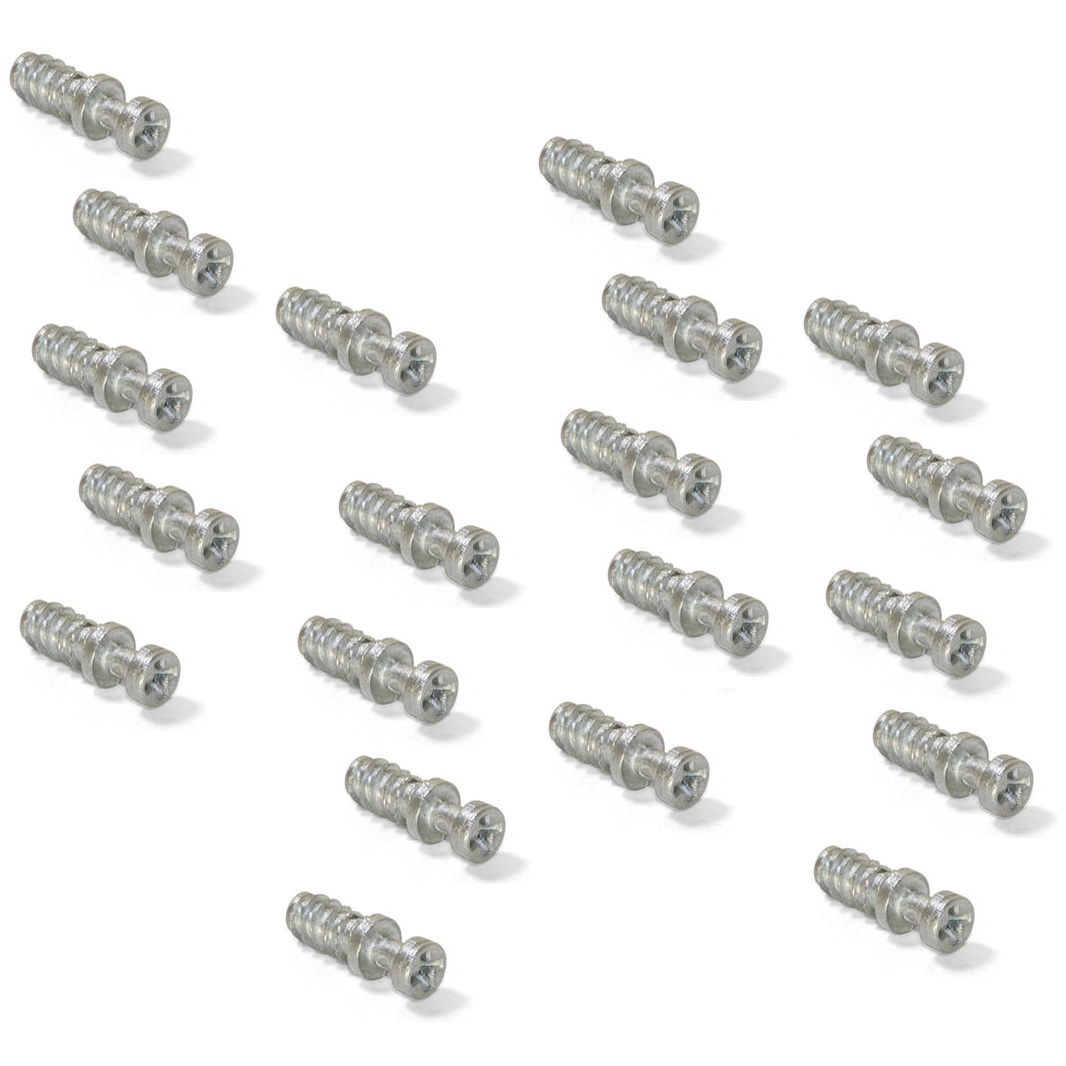 20 piezas de robusto tornillo de conexión para diámetro interior de ⌀6 mm, de Zamak, 11 mm (7/16"), 8083901. Robusto pasador excéntrico para la conexión de muebles y mucho más, de EMUCA