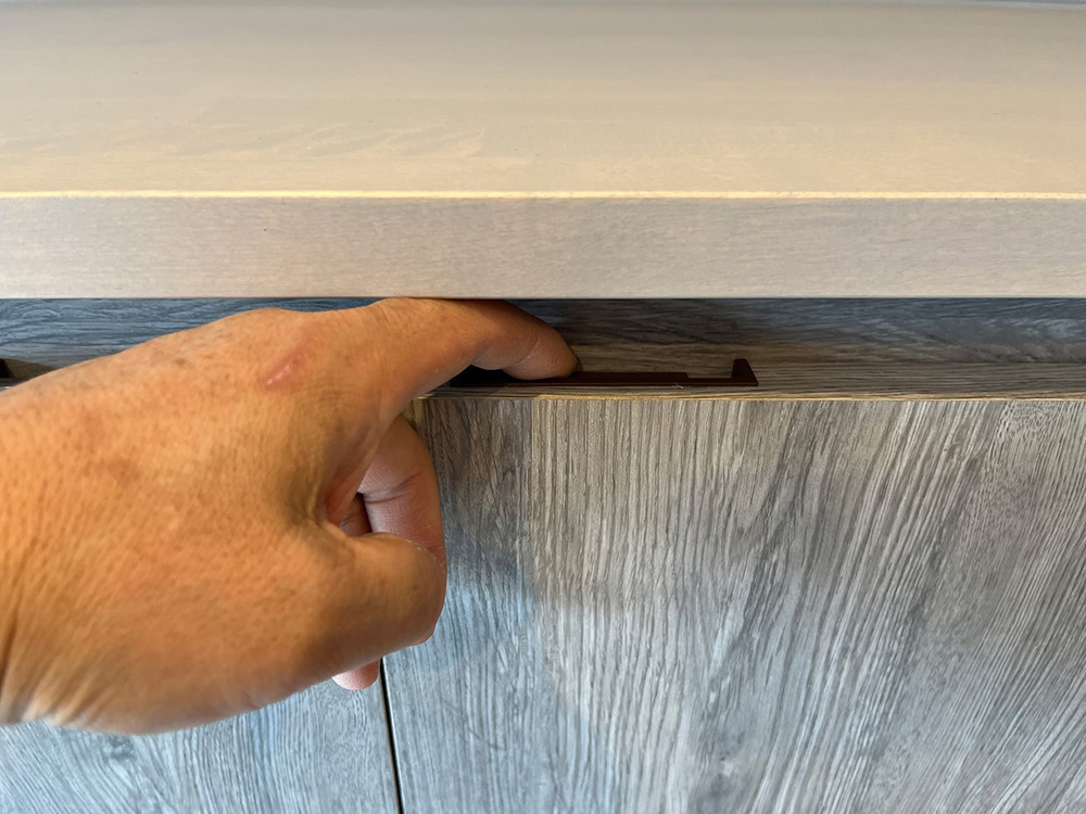 Asa de cierre a presión oculta, superficie: marrón, AK-60BR y AK-C60BR. Práctica empuñadura de seguridad para interiores de yates, conversiones de autocaravanas, muebles de caravanas, autocaravanas y mucho más, de Sugatsune / LAMP® (Japón) - Imagen 11