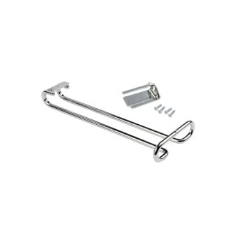 Soporte para copas de vino de alta calidad, de acero, superficie: cromado, 280 mm (11-1/32"), 8930011. Práctico colgador de vasos para copas de vino, copas de champán, copas de cóctel, copas de coñac, copas y mucho más, de EMUCA